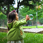 Kid with bubbles