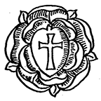 black and white rose and cross